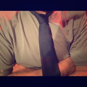 Austin Reed Navy & White Silk Tie